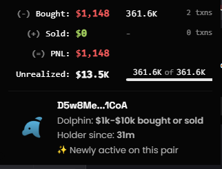 CrypDreamz's tweet photo. This guy just bought 1.14k of $SCOOBY and made 13x in 30 min https://t.co/qVJBItjwzx