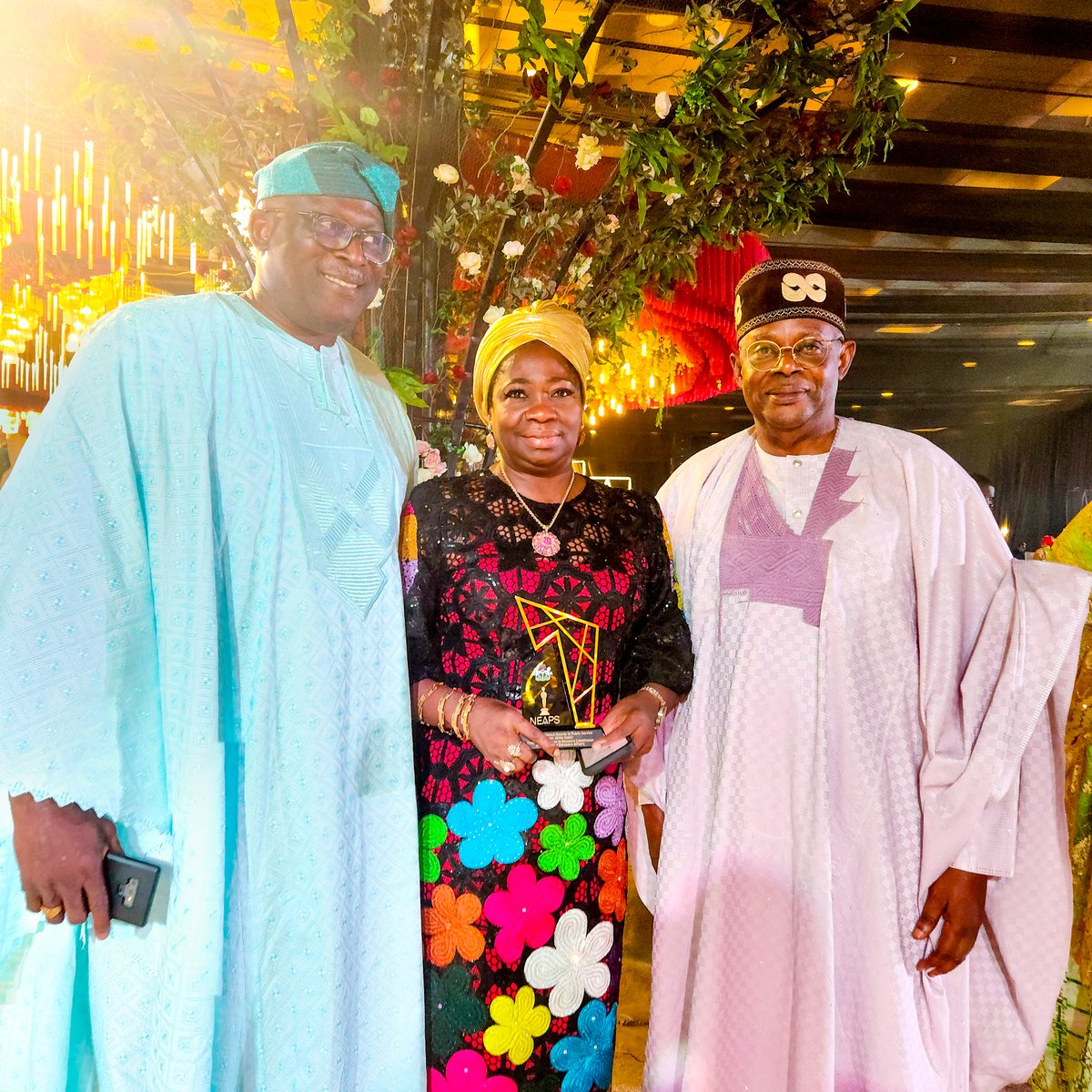nidcom_gov's tweet photo. And enjoined all the officials to be selfless in their services to the nation.
Speaking with journalists after the event, Hon Abike expressed sincere appreciation for the honor, and pledged to redouble her efforts.
#NEAPSAward https://t.co/Rf6szjNtxj