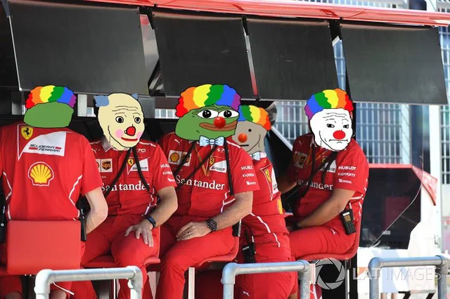 F1Setups's tweet photo. Ferrari putting Leclerc on inters as the rain... stops.

#F1 #BritishGP #silverstonegp #Ferrari https://t.co/ySL54h3ouP