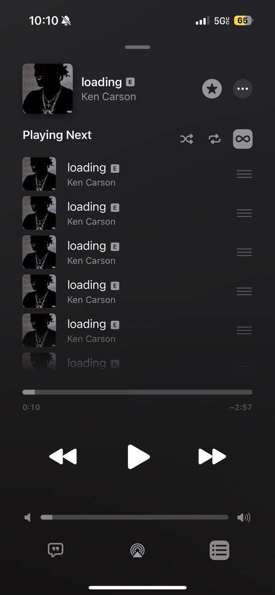 user79075228's tweet photo. @kencarson Why is nobody talking about the song of all time https://t.co/pli2t7AmiH