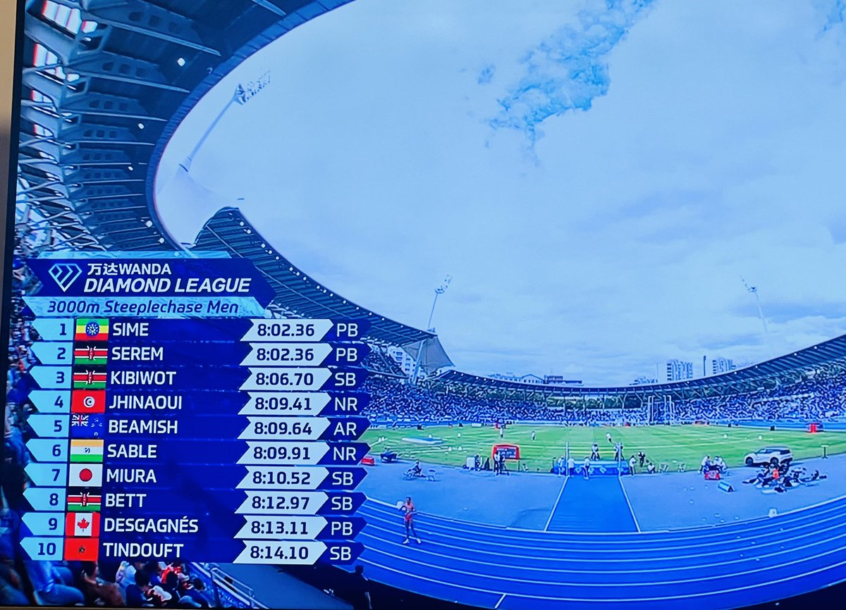 National Record Alert: Avinash Sable breaks national record at at Paris Diamod League. Sable chased the lead pack right up till the finish.  It was a brave race by Sable.  He is another athlete to look out #Paris2024  <a href="/afiindia/">Athletics Federation of India</a> <a href="/Adille1/">Dr. Adille. J. Sumariwalla. OLY</a>