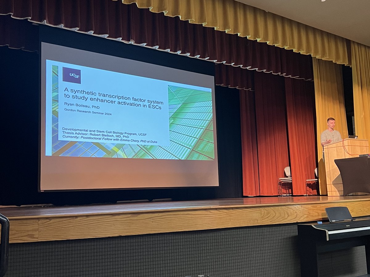 ChromatinGRS's tweet photo. Ryan Boileau (@bffswithbiology)  from @DukeU presenting a new synthetic pioneer transcription factor system 🔧 from his PhD work in the @RobertBlelloch lab at @UCSF! https://t.co/RgeiEMX7eZ