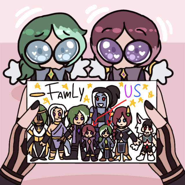Thealov78019045's tweet photo. #終末のワルキューレ #shuumatsunovalkyrie #RecordofRagnarok #shuumatsunovalkyrieoc #loki #Sigyn #Angrboda #hel #jormungandr #fenrir #narfi #vali POV: You're Loki receiving a drawing of your family from your twin sons, quick they're waiting for what you have to say! https://t.co/56wjXZdlha