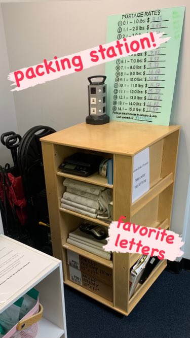 Big thanks to <a href="/tubbyandcoos/">Tubby & Coo's Book Shop</a> for donating highly requested book genres and a shelf to make our book packing go smoothly! We appreciate you! ❣️📚