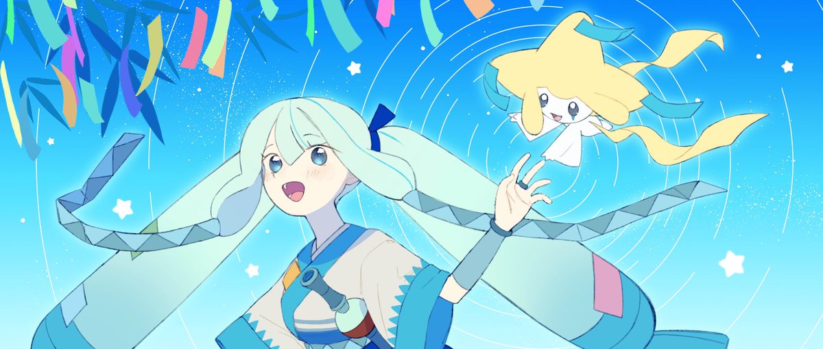 歌姫と願い星

#ジラーチ星祭 #ポケモンイラスト #pokemonfanart