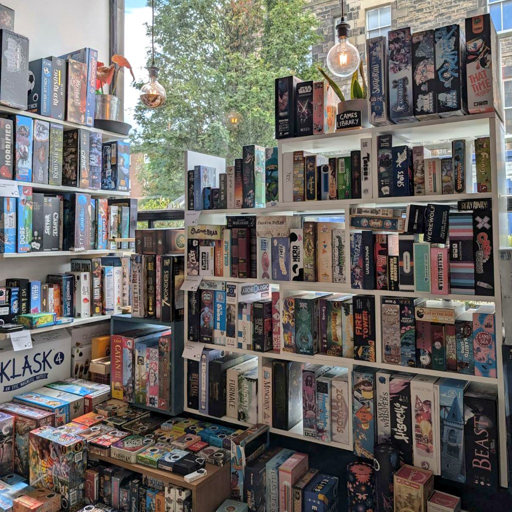 ancient_robots's tweet photo. We have reorganised our board game library! Which game will you try next?

Book a table through the link in our bio and come play some new games! 

#ancientrobotgames #boardgame #gameslibrary #edinburgh #leith #localgamestore #independentbusiness https://t.co/WCtLqd41TK