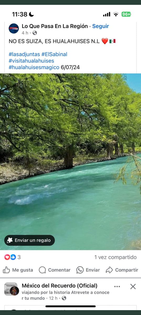 Así luce un río SANO Y SIN INVADIR,  RIO HUALAHUISES!!! EXIGIMOS RESPETO Y PROTECCIÓN PARA EL RÍO SANTA CATARINA!!  ,LOS 🍊 ECOCIDAS,LO ESTAN MATANDO!!LOS RIOS URBANOS, Y  MONTAÑAS SON LA VÁLVULA DE ESCAPE ANTE LAS INUNDACIONES!!
<a href="/conagua_mx/">Conagua</a> <a href="/elnorte/">EL NORTE</a> <a href="/MilenioMty/">Milenio Monterrey</a> <a href="/MARIOGAMEZTV/">MARIO GAMEZ</a> RT