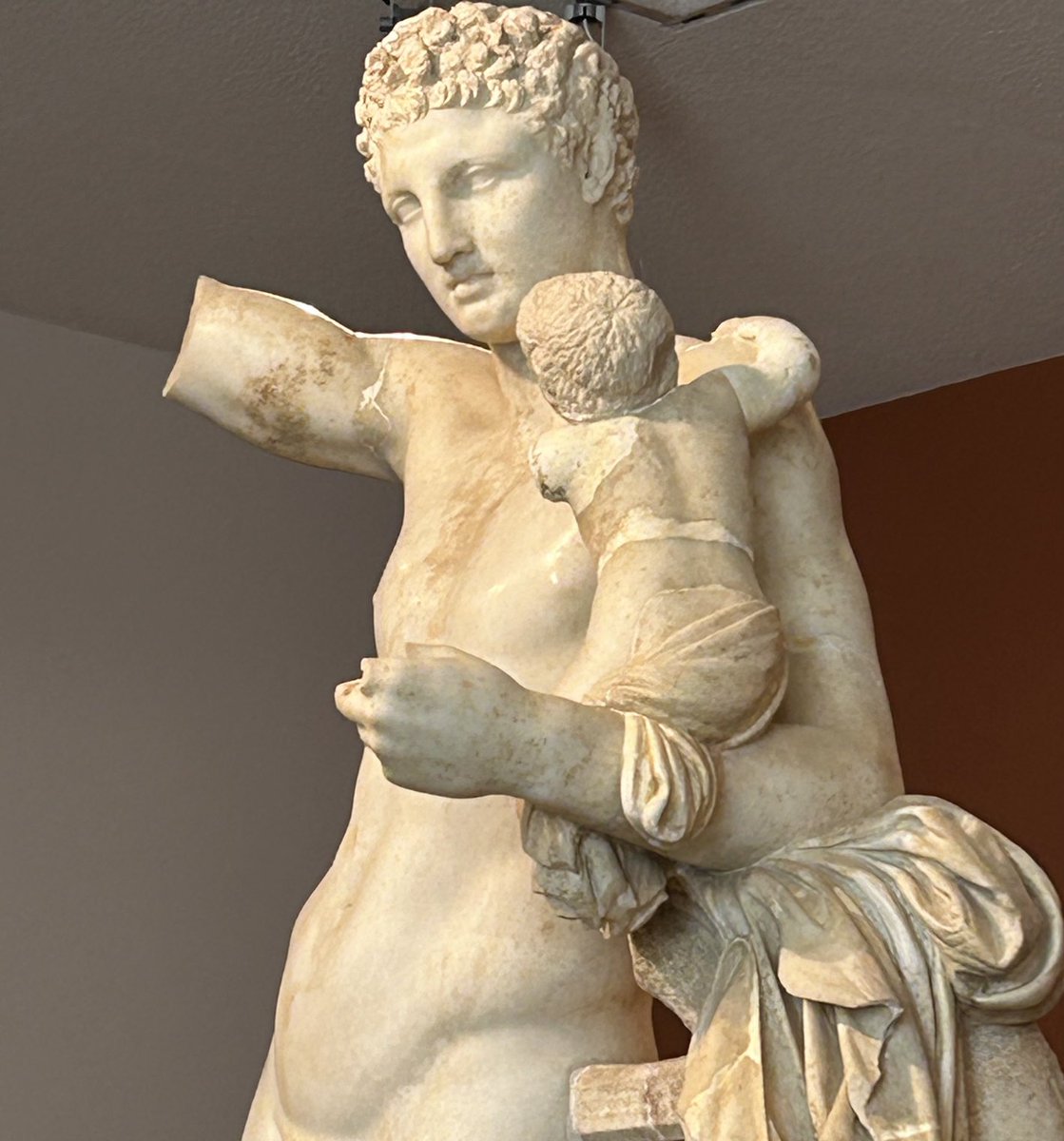 Hermes. Sculpture dates to (340-330BC).