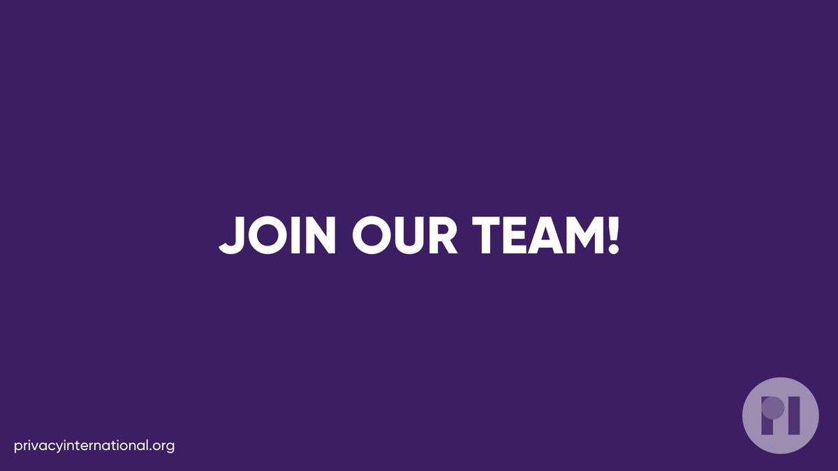 🗓️ Only ONE week left to apply to join us as a Legal Officer! 

Are you passionate about tech and human rights and curious about how tech affects power and shapes the future then apply now!

📋 Full job ad: privacyinternational.org/opportunities/… 
📨 Deadline: Sunday, 14 July 2024 at 11:59pm BST