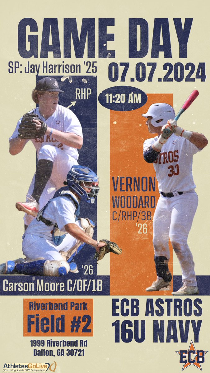 ECB Astros Navy/Frye ⚾️ (@ecbastrosnavy) on Twitter photo The 16u group will look to bounce back this morning and get into the win column.
Game 2 SP: <a href="/jay22harrison/">Jay Harrison</a> 2025
Other featured players
<a href="/VernonWoodard30/">Vernon Woodard</a> 2026 C/RHP/3B
<a href="/carsonmoore_/">Carson Moore</a> 2026 C/OF/1B The 16u group will look to bounce back this morning and get into the win column.
Game 2 SP: <a href="/jay22harrison/">Jay Harrison</a> 2025
Other featured players
<a href="/VernonWoodard30/">Vernon Woodard</a> 2026 C/RHP/3B
<a href="/carsonmoore_/">Carson Moore</a> 2026 C/OF/1B