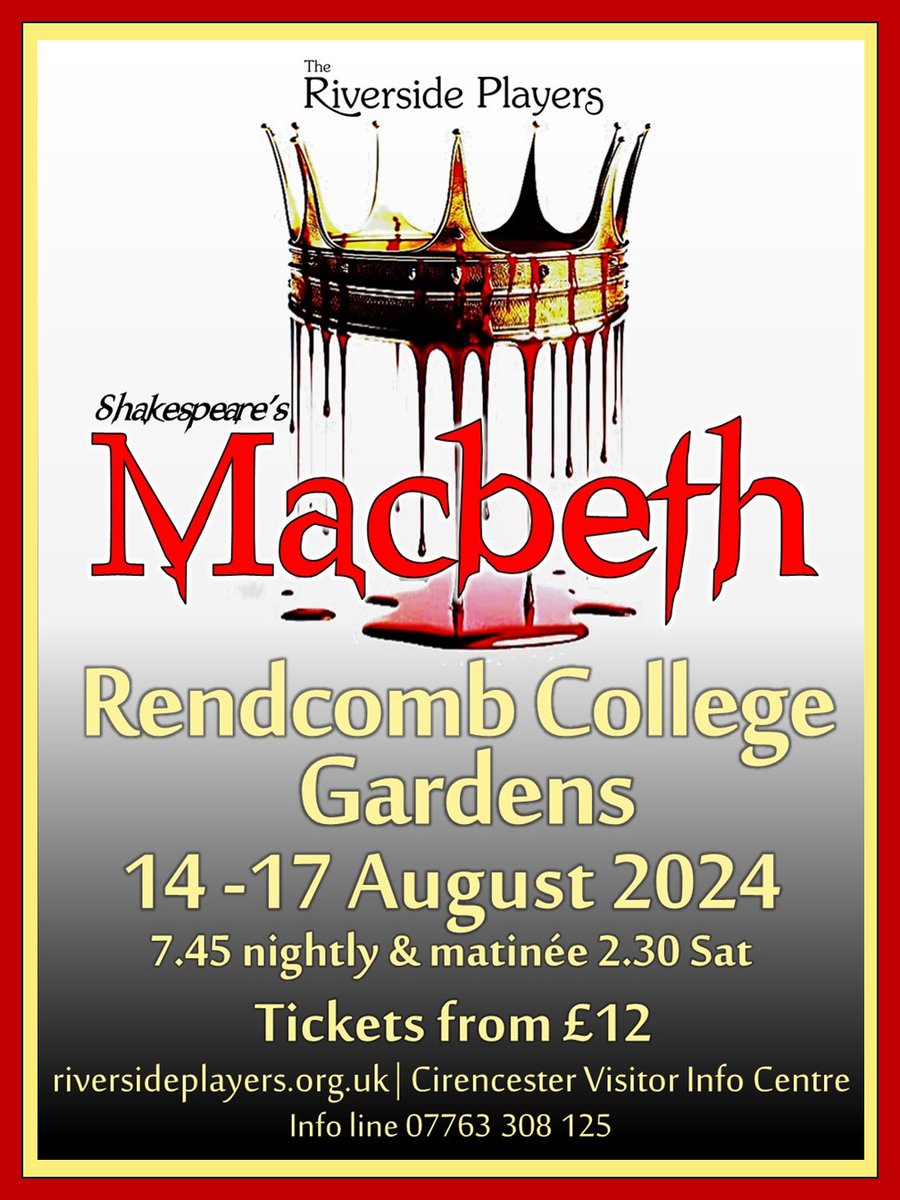 Returning to Rendcomb in August - get your tickets direct from ticketsource.co.uk/whats-on/glouc… (use Discount code FB)