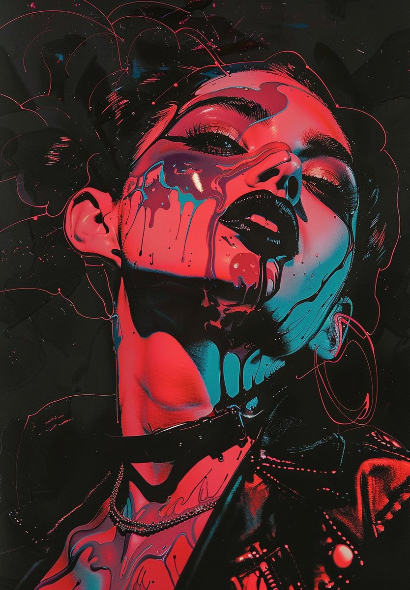 turbolazr's tweet photo. #leather #chains #goth #art #neon #blacklight #next #straps #glow #touch #fantasy #dystopia #cyberpunk #popart #synthwave #hybrid #neoncore #biopunk #eyeliner #midnight https://t.co/ZS6sK2pjH0