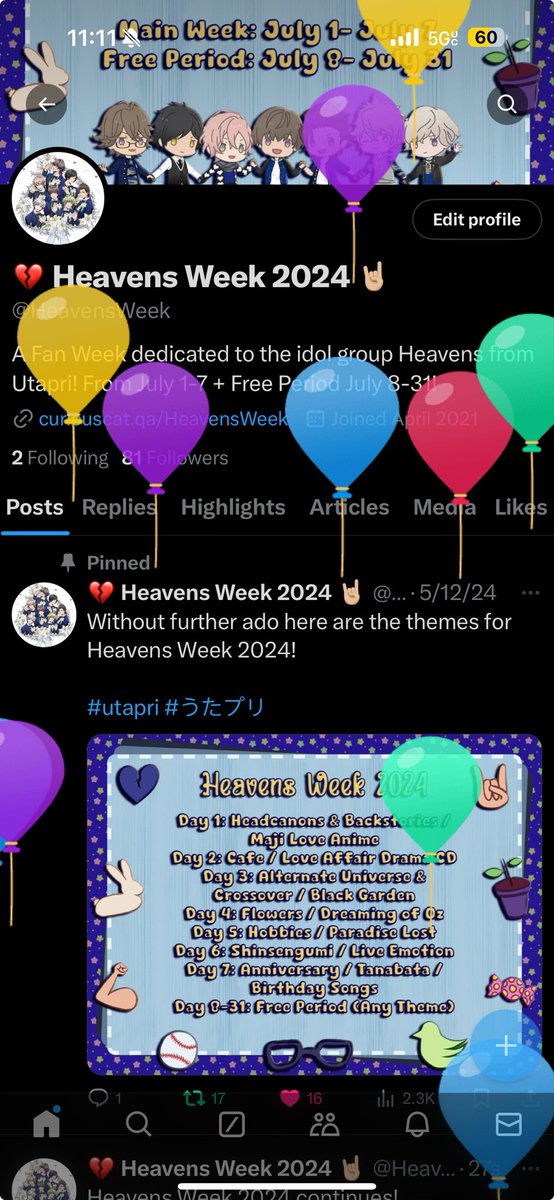 HeavensWeek's tweet photo. July 7th marks Heavens’s anniversary! 

Here’s to many more wonderful years with our beloved idols 🥳💔🤘🏼 https://t.co/F4OuPwWQW8