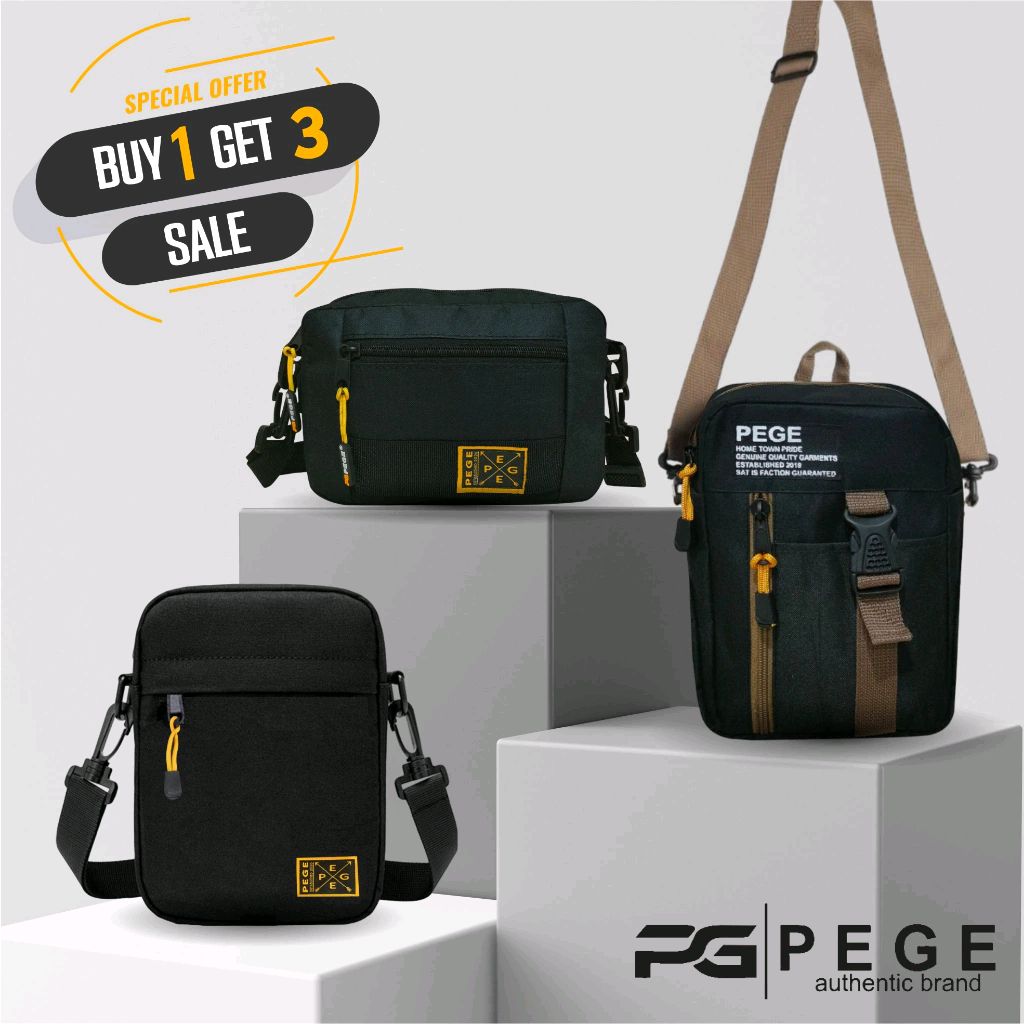 Cek PROMO Bundling Beli 1 Dapat 3 Tas Selempang PEGE Slingbag - PG Bundling 10 dengan harga Rp47.850. Dapatkan di Shopee sekarang! s.shopee.co.id/AUZRruT2ms?sha…