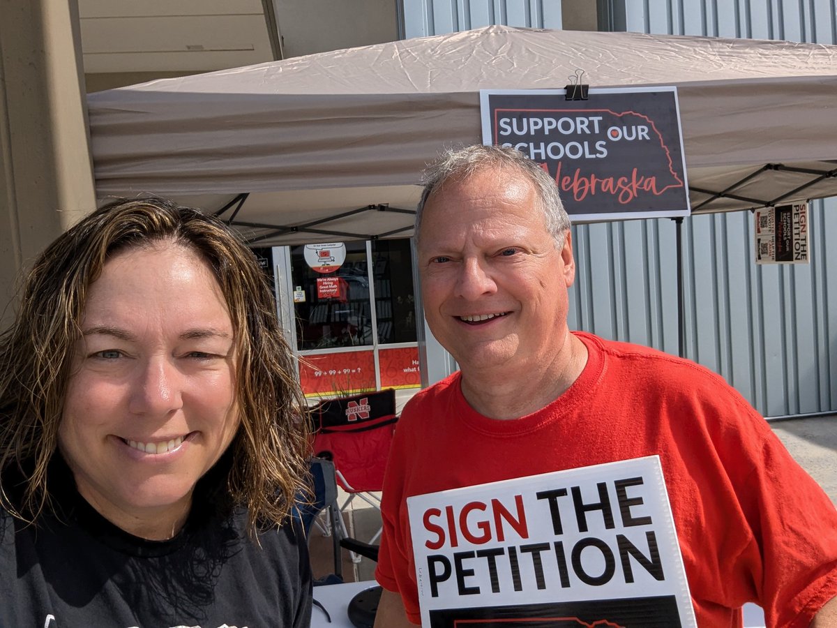 AngieLauritsen's tweet photo. Bruce and I are hanging out at Mathnasium in Papillon until 2:00!! 
You can #SupportOurSchools by:
- Signing the petition
- Come have your petition notarized and
- Turn in your petitions with us!! 
#SOSNE @SOSNebraska #LetUsVote https://t.co/ub8C6dPOFP