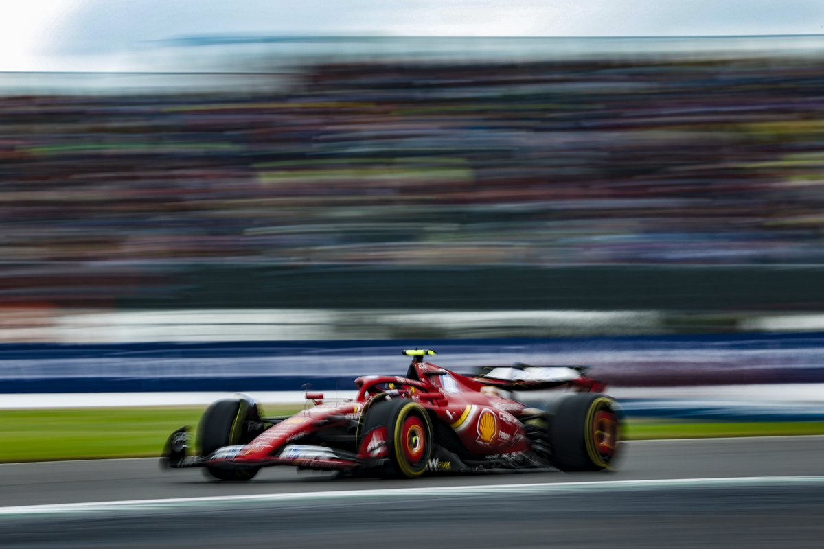 Carlos Sainz en Silverstone. Fuente: Twitter Ferrari
