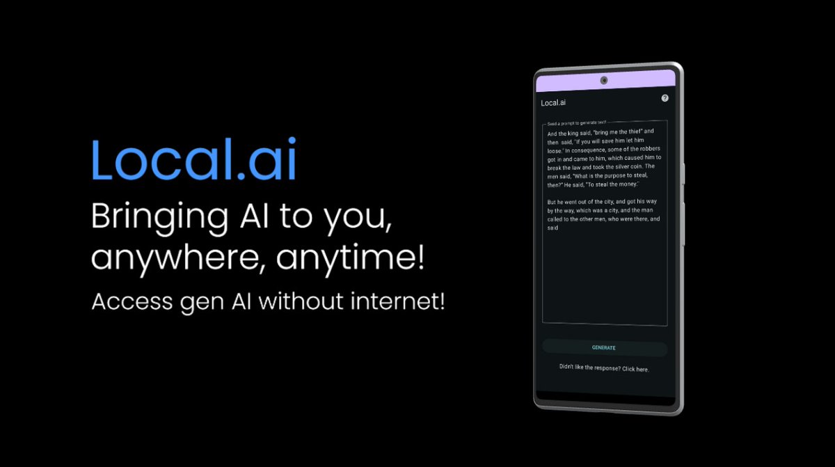 AIonLocal's tweet photo. Pre-registrations are live!
Register yourself for the https://t.co/G7g7SG6KYz android application, to experience first the age of AI running offline!

@_buildspace @_nightsweekends https://t.co/MMAepVOiBE