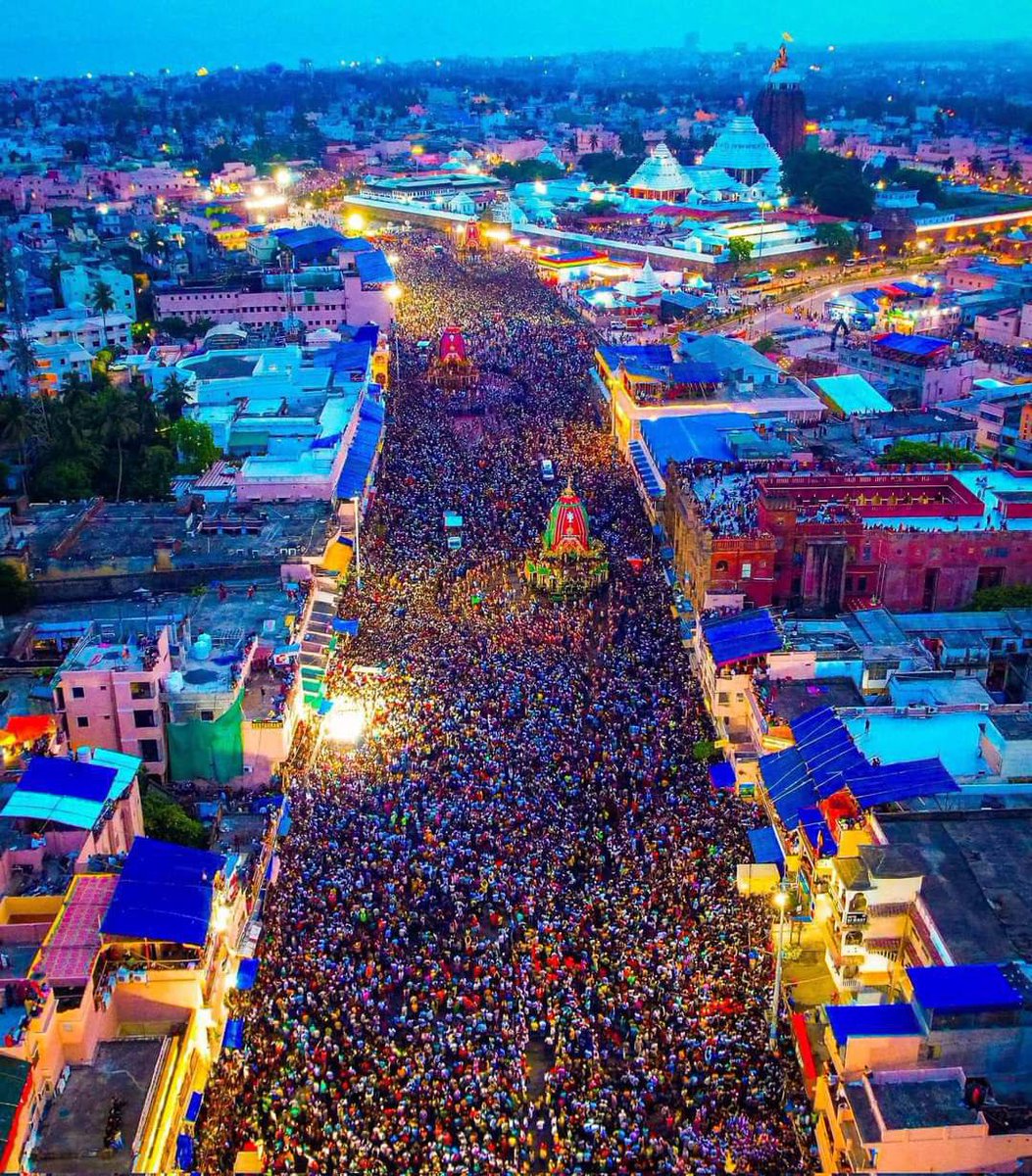 Drone pic of Puri Jagannath Rath Yatra 🙏