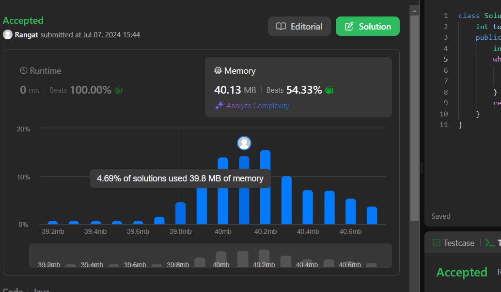 rangat_2104's tweet photo. DAY 8>>>Solved Leetcode's Daily Question *1518 Water bottles 
Existed To Share that i Started Learning Spring boot From YT 
If any one have Good resources to learn that Share it 

#leetcode #Java #DSA #DailyLearning #100DaysOfCode #Problem_solving #Problem #TechLife #Programming https://t.co/q5Ya0EZIw2