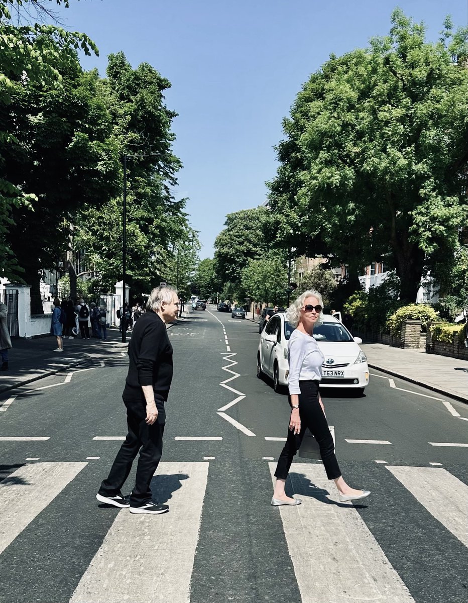 Happy Birthday to Ringo!  Ann and I recreating the iconic photo. 

#happybirthdayringo #abbeyroad #ringo #beatlesforever