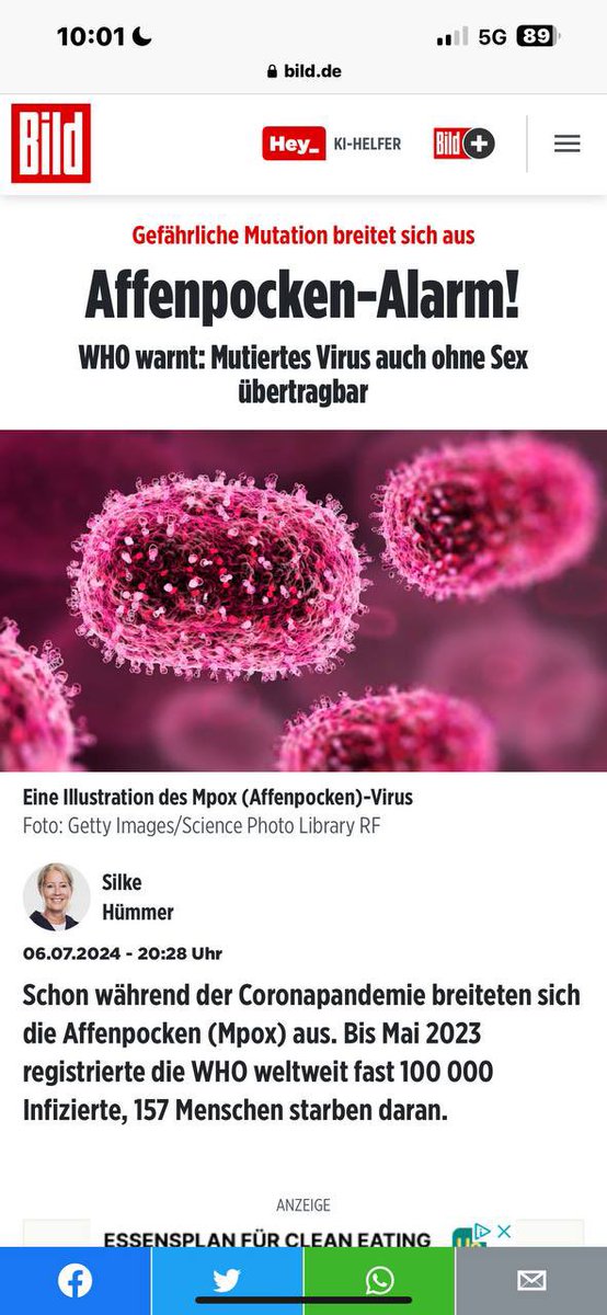 Juhuuuu  🥳🥳🥳 es wird spannend…. Welcher Virus schafft es zur nächsten P(l)andemie?!?

Es sind ja nun einige im Rennen …

bild.de/leben-wissen/a…