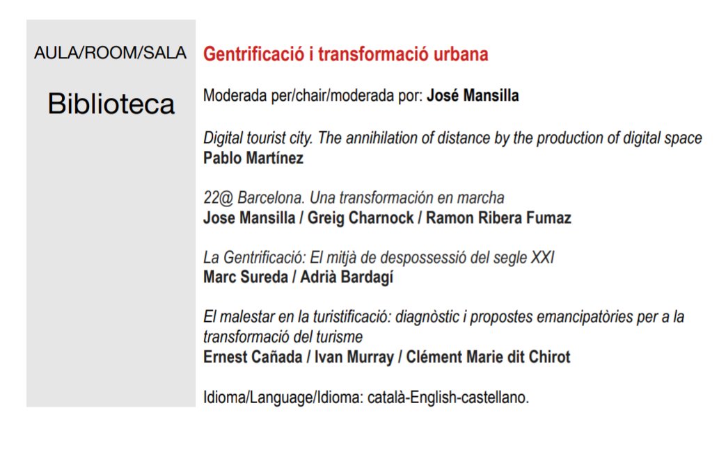 Memòria, Lluita i Resistència (@memoria_lluita) on Twitter photo Encantats de compartir taula al <a href="/HMaterialismBCN/">Historical Materialism Barcelona</a> amb el <a href="/antroperplejo/">Jose Mansilla</a> i el <a href="/martinez_pbl/">Pablo</a> per parlar de gentrificació i veure diverses mirades sobre el tema.
Seguir generant espais de discussió és clau per ampliar i enriquir les nostres mirades.
Seguim!🔥🔥🔥 Encantats de compartir taula al <a href="/HMaterialismBCN/">Historical Materialism Barcelona</a> amb el <a href="/antroperplejo/">Jose Mansilla</a> i el <a href="/martinez_pbl/">Pablo</a> per parlar de gentrificació i veure diverses mirades sobre el tema.
Seguir generant espais de discussió és clau per ampliar i enriquir les nostres mirades.
Seguim!🔥🔥🔥