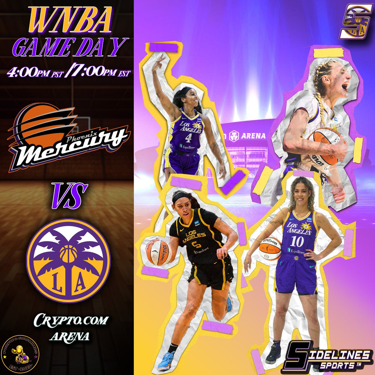WE PLAY BASKETBALL TODAY !  
We’re excited to see our ladies play the <a href="/PhoenixMercury/">Phoenix Mercury</a> on our home court @ 4 pm PST.