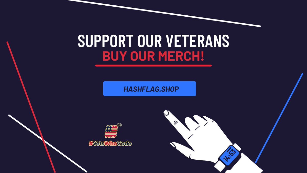 VetsWhoCode's tweet photo. ๐ก Your contribution can change a veteran's life. Donate or buy merch from our shop, knowing 100% of proceeds go to #VetsWhoCode. Last day to help! #FreedomWeekend #SupportWith618 #VeteransInTech
https://t.co/ZwM3CjToZz https://t.co/ahxmSmklLH