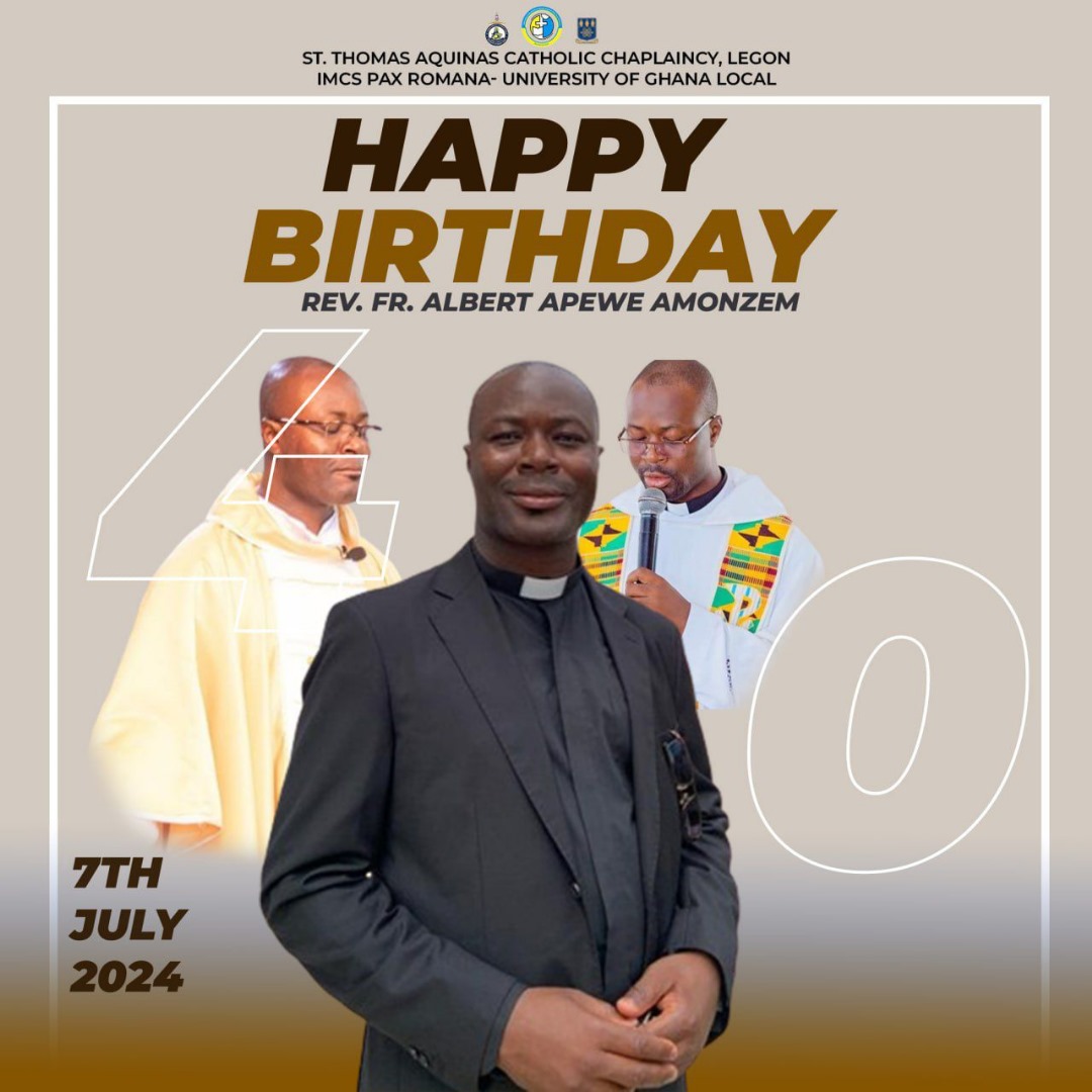 Happy birthday, Father Albert🎊🥳
Thank you for being a Dad, a teacher, and a friend to us
We thank you for being a constant source of support in our lives 🙏🏼
May the good Lord continue to bless you🙏
Wishing you divine guidance and blessings in your ministerial endeavours 🎊🙏🥰