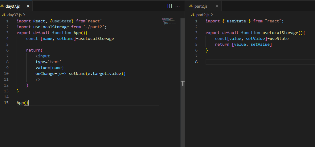 r_a_khanal444's tweet photo. Day 37 of learning javascript
Today I learnt about basic of hooks and how they can be used to store something in the local storage of the browser.  
#day37 #60DaysOfJs #learningwithkucc https://t.co/0LAM3nZxwp