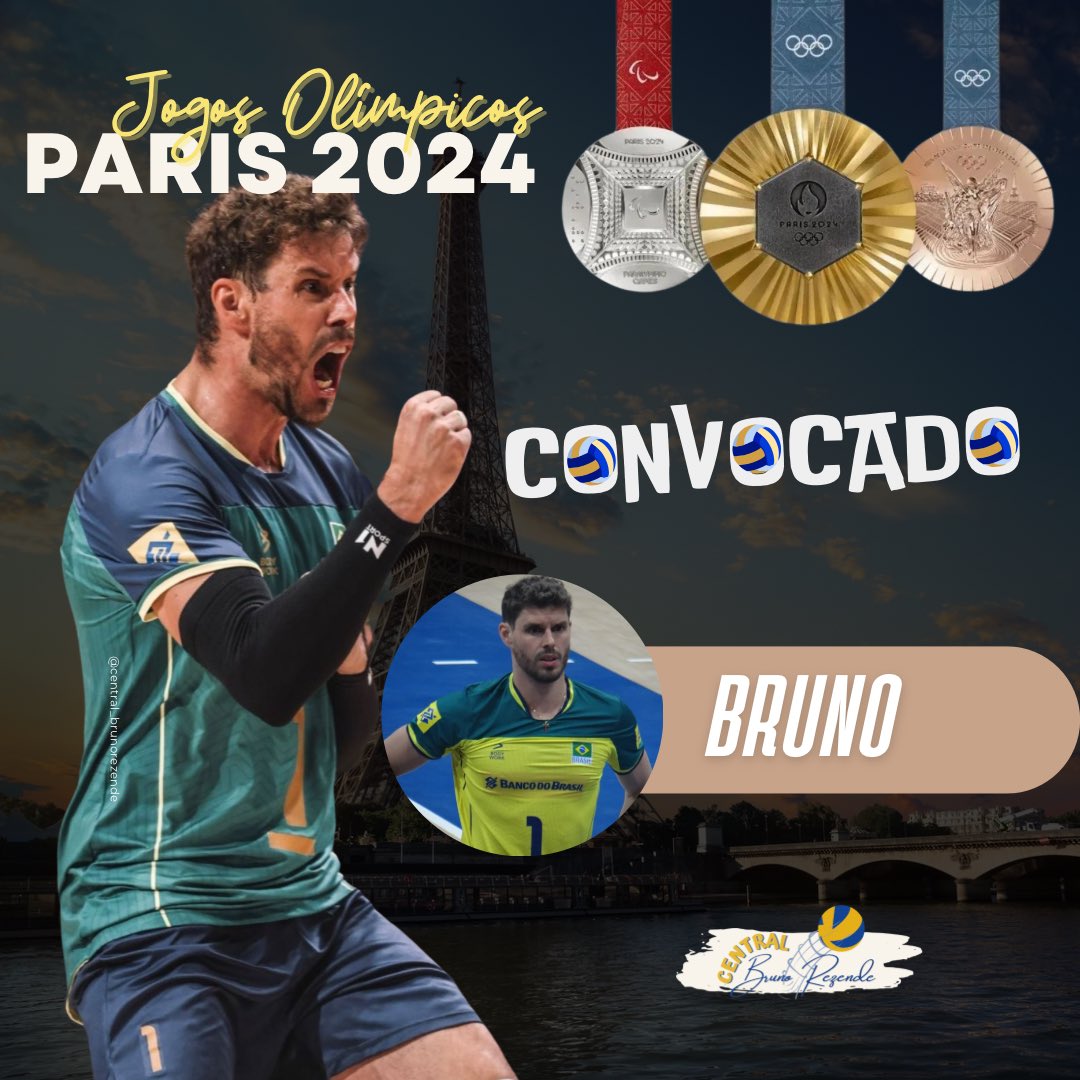 central_brunor's tweet photo. CONVOCADO👊🏻🩵 

Agora é oficial, nosso capitão Bruno Rezende (Bruninho) foi o primeiro convocado para as Olimpíadas de Paris. Será a quinta olimpíada da carreira dele. Além dele, o primeiro vídeo trouxe tbm a convocação do nosso líbero, o Thales.

Foco, força e fé! https://t.co/vddgMFgmEW