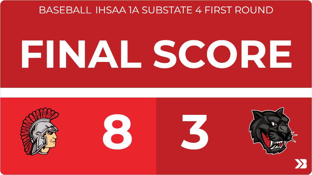 Baseball (Varsity) Score Posted - IHSAA 1A Substate 4 First Round - Riceville Wildcats lose to Turkey Valley Trojans 8-3. gobound.com/ia/ihsaa/baseb…