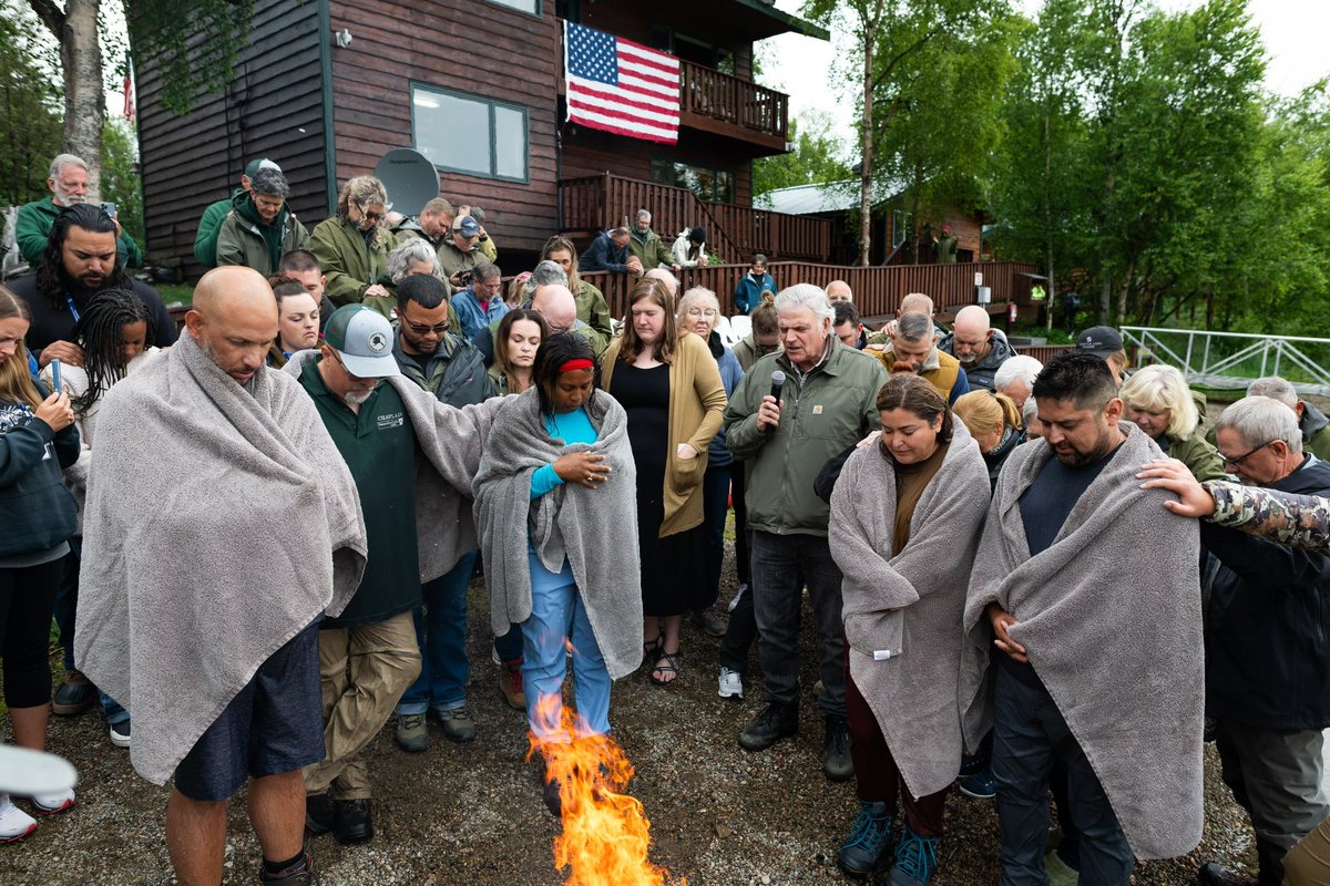 Franklin_Graham's tweet photo. One of the highlights for me each week in Alaska at Operation Heal Our Patriots is when we have baptisms on Fridays in Lake Clark. To see individuals take this step, and to hear the testimonies of hearts transformed is an incredible blessing. This week was no different, and I thank God for working in the lives—and in the marriages—of these wounded veterans and their spouses. 

“But when the kindness and the love of God our Savior toward man appeared, not by works of righteousness which we have done, but according to His mercy He saved us, through the washing of regeneration and renewing of the Holy Spirit, whom He poured out on us abundantly through Jesus Christ our Savior, that having been justified by His grace we should become heirs according to the hope of eternal life“ (Titus 3:4-6).

@SamaritansPurse
