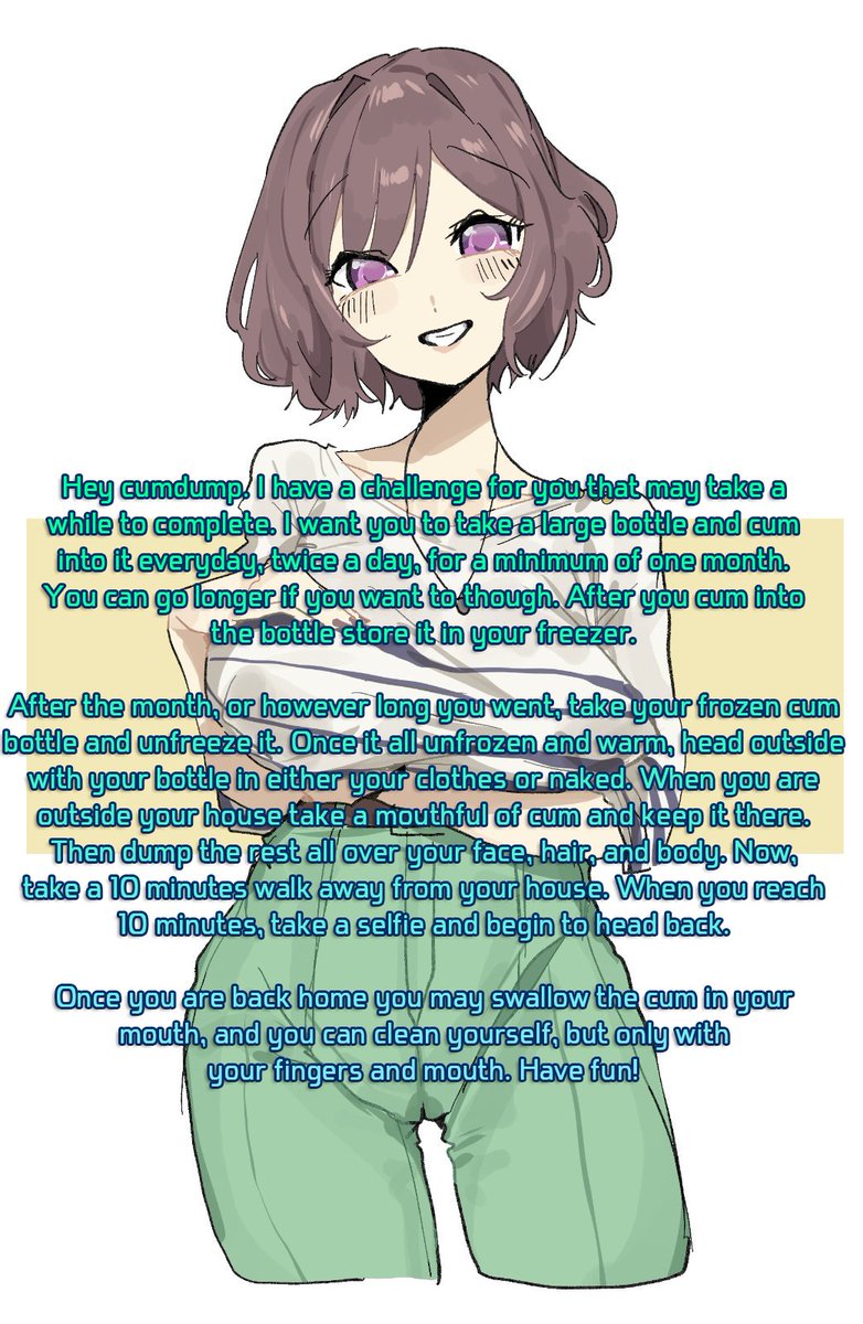 Anutasissy's tweet photo. Caption №1

#caption #hentaiِ   #captionhentai #loser #beta #cum #cumdump #everyday #dirty #sissy #challenge #selfie #naked #exhibitioner #exhibition #slut https://t.co/dpPttLI5y9