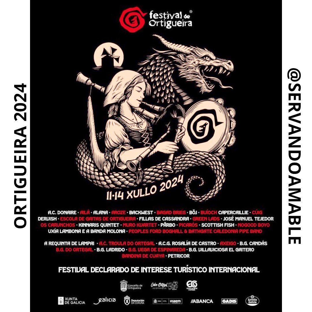 SERVANDOAMABLE's tweet photo. Vamos a empezar a publicar de forma #monotematica toda la semana entrante sobre el @festortigueira 2024 si quieres informarte de primera mano este es tu lugarcito.#festivalcelta #ortigueira2024 https://t.co/oabZYeLB0V