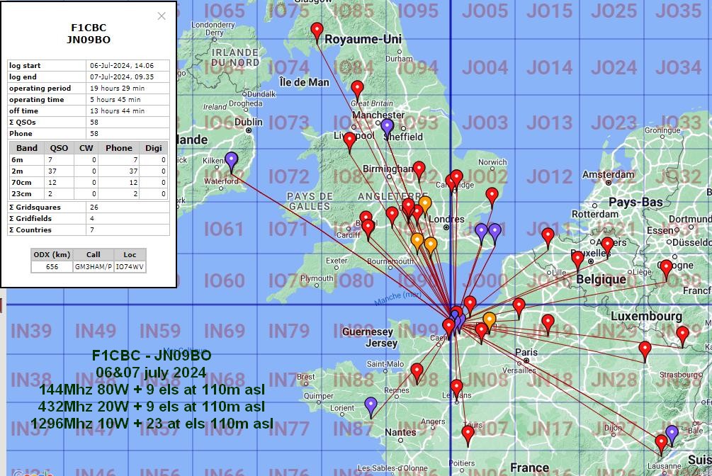 F1CBC's tweet photo. QSO #NotFullTime #WeekEnd #06_07Jul24 #VHF #UHF #SHF
#Hamr #HamRadio #AmateurRadio
#QSB #Noise #Wind #NotGoodConditions
73 from Normandie
https://t.co/0Y3xskDD5I https://t.co/b47SuFoO6N