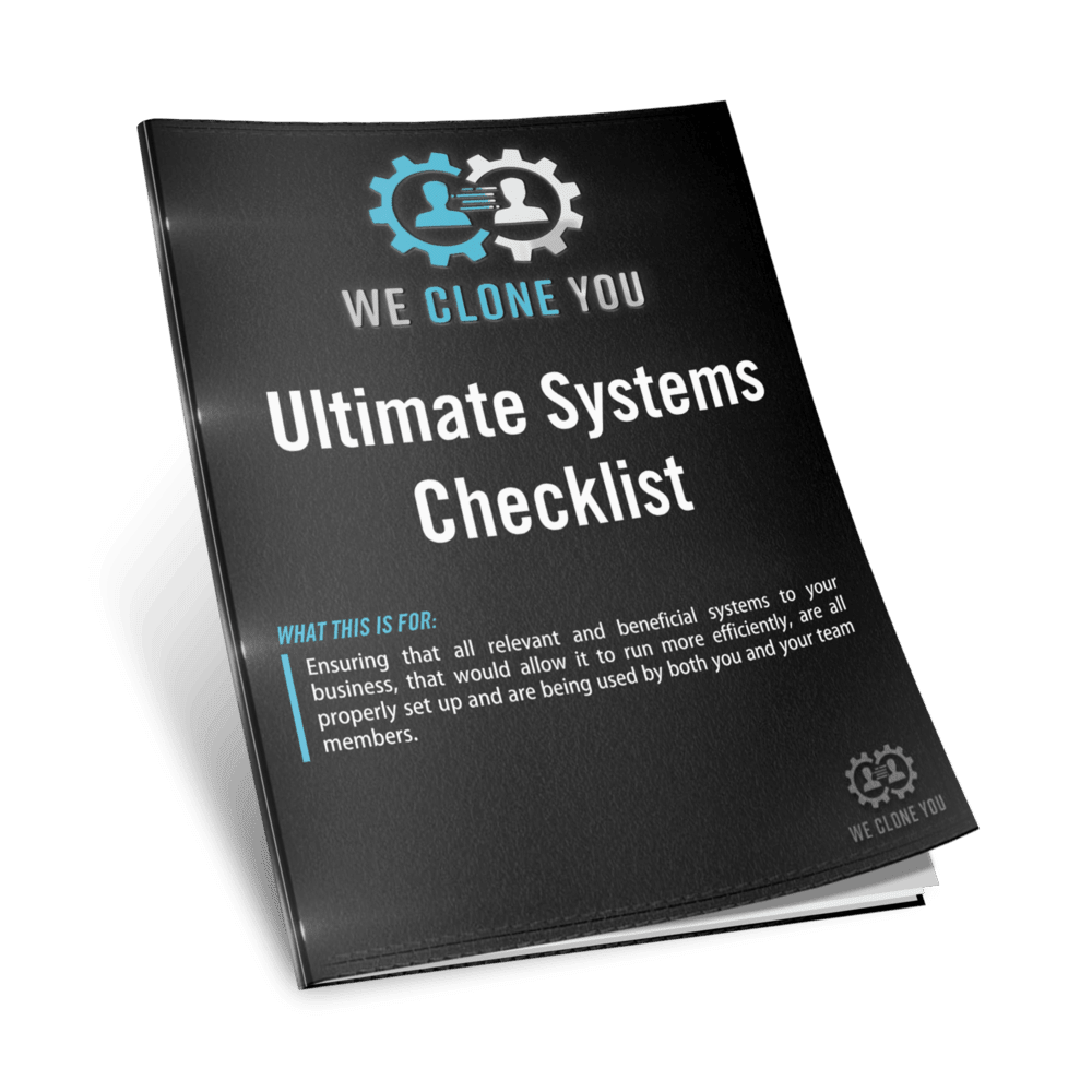 We're giving our Ultimate Systems Checklist away for FREE

It details the exact systems we use to automate &amp; scale 7 figure businesses 🚀

✔️ More Sales - Leverage THESE #systems to scale to the next level

​✔️ Less Work - Save hundreds of hours by delegating and #automating the