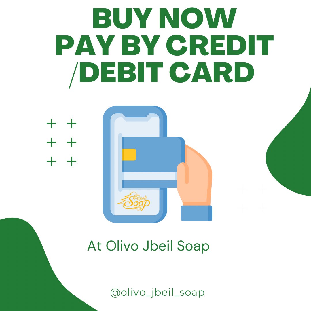 soap_tripoli's tweet photo. ✨ يسعدنا نعلن لكم عن إ��افة خيار الدفع بالبطاقة الائتمانية! 💳✨

في Olivo Jbeil Soap، نسعى دايماً لتقديم الأفضل لعملائنا. الآن صار بإمكانكم الدفع بسهولة وأمان باستخدام بطاقتكم الائتمانية عند زيارة متجرنا.

استمتعوا بتجربة تسوق مريحة لاختيار أفضل أنواع الصابون والزيوت الطبيعية https://t.co/vjyspWDe3d