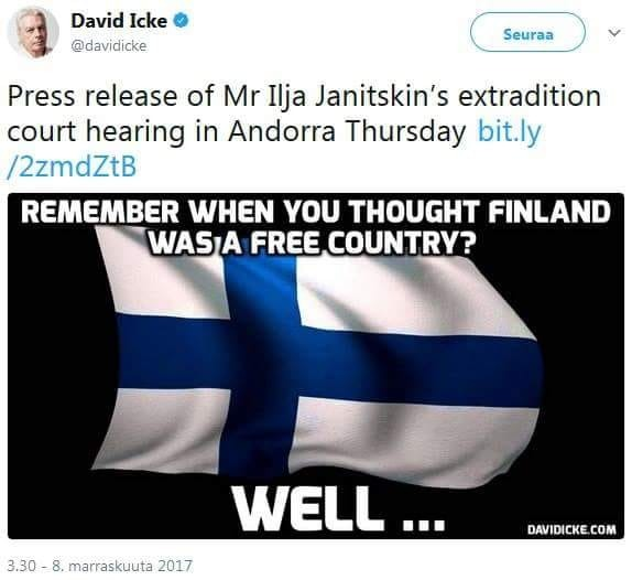 TiinaKeskimki's tweet photo. @merjaya @Sukkola Do you remember this @davidicke and do you know what happened to #IljaJanitskin since?
Ping @janus_putkonen https://t.co/SCLoRKra7h