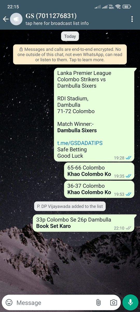 gsdadatips's tweet image. #DSvCS #DSvsCS #CSvDS #CSvsDS #DambullaSixers #ColomboStrikers
#DS #CS
#LankaPremierLeague #LPL #T20 #LPLt20 #LPL2024 #LPL5 #LPLTip #LPLTips #LPLT20League #LPLBetting #LPLJackpot #LPLfixing #LPLTipper #LPLtipster
#Fixing #CricketBetting #CricketPrediction #CricketJackpot #Cricket