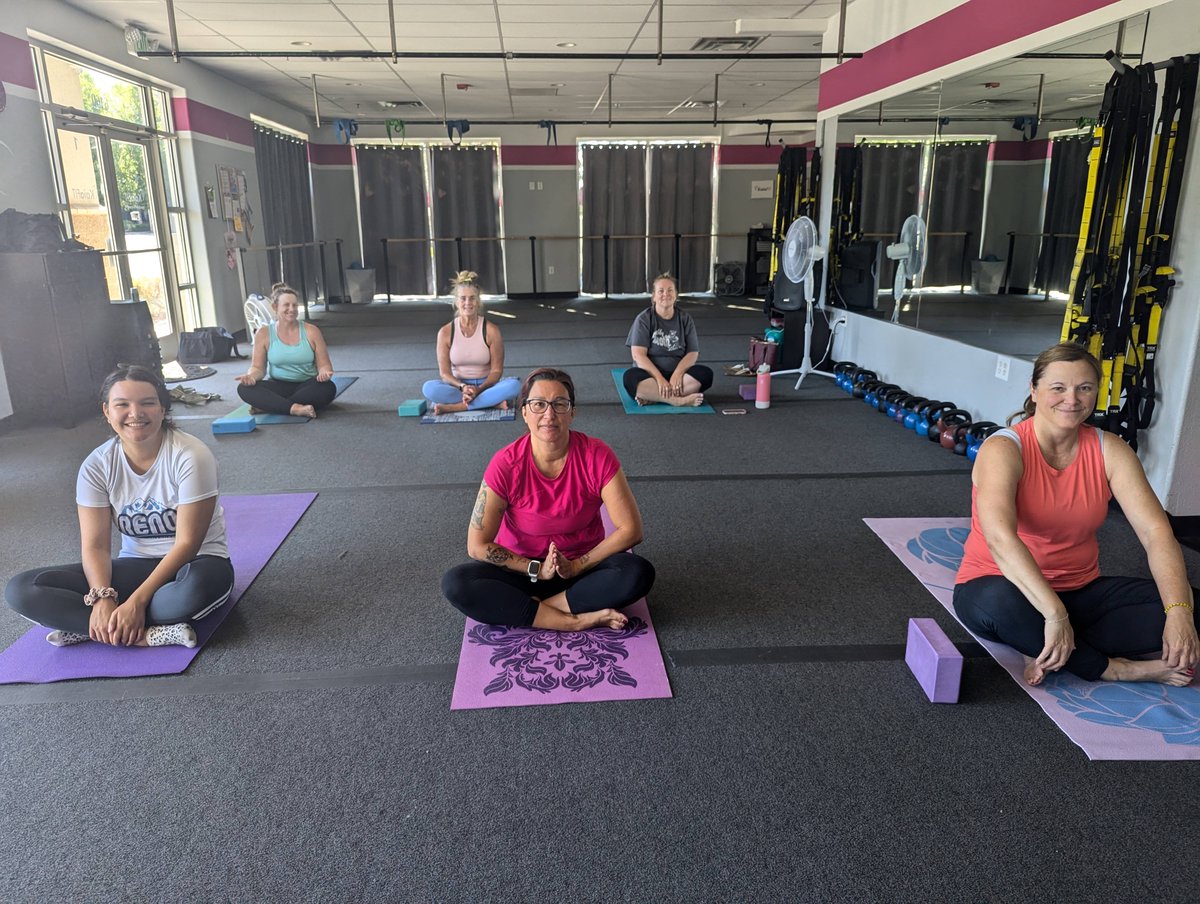 Shout out to these amazing Kaia FIT Sierra girls for making today's Share The Love Yoga at our West Reno studio so fun! 🧘‍♀️💜