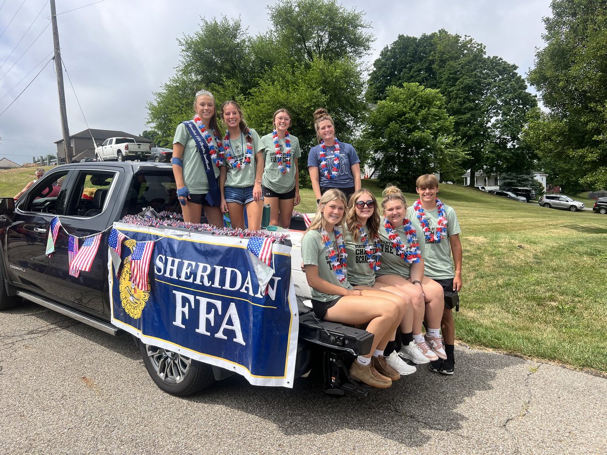 Happy 4th from the Sheridan FFA officer team! 

A huge thank you to Chuck Post for chauffeuring!