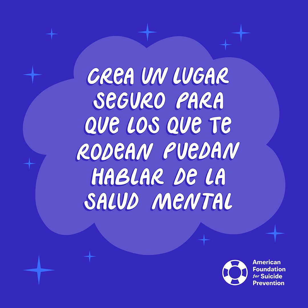 You can help create a space where mental health is a topic welcomed by all, for all.

Tú puedes ayudar a crear un espacio donde el tema de la salud mental es bienvenido por todos y para todos.