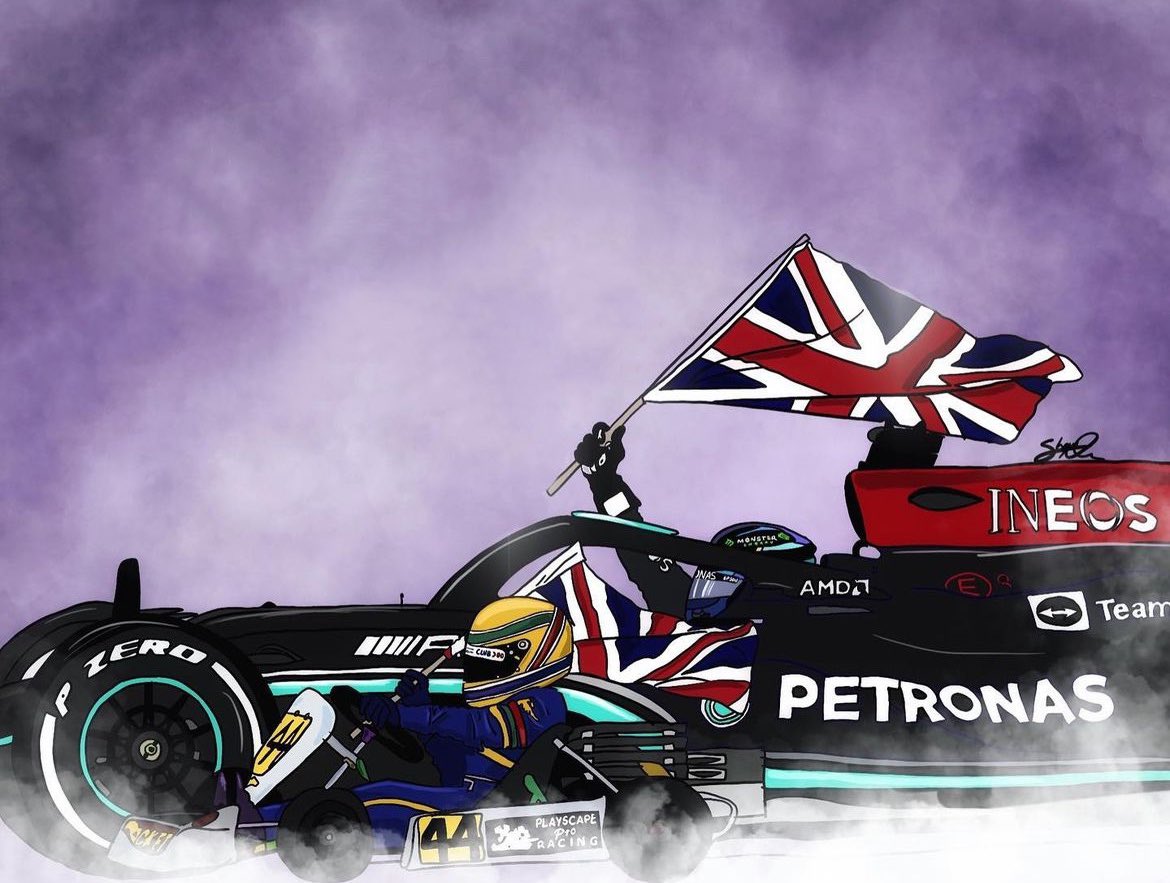 ArtbyShau's tweet photo. GOAT 👑 @LewisHamilton #BritishGP https://t.co/MCVUhT1ufp