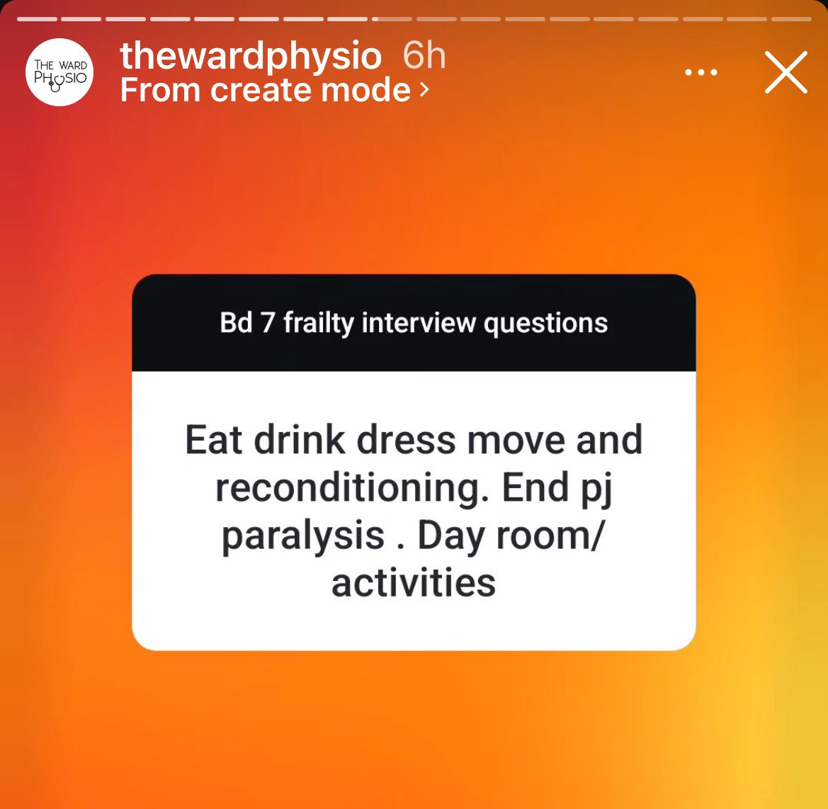 If there is anything that'll make you feel like your hard work to promote #EatDrinkDressMove is paying off ... it's when it becomes an answer to a <a href="/thewardphysio/">thewardphysio</a> question on B7 Frailty interview topics! #EDDMeverywhere 🙌🏼