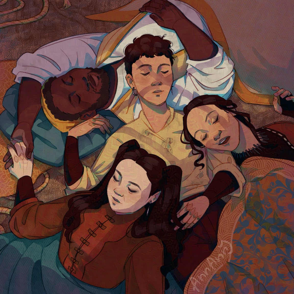 the hottest polycule of the seven seas taking a well deserved nap together
#ofmd #GarlicSoupWeek