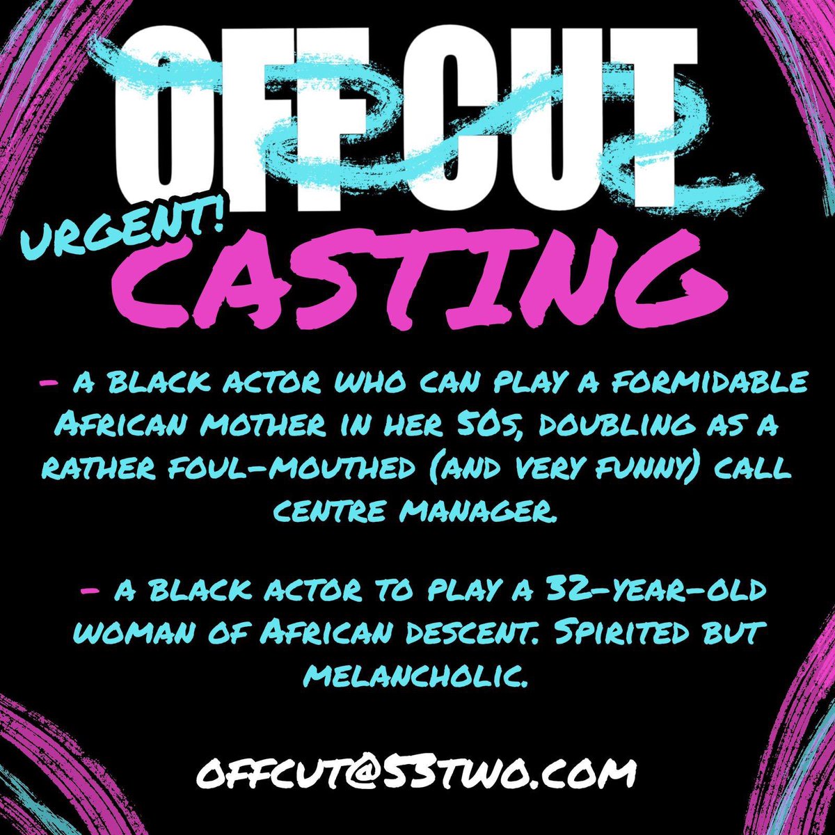 I’m directing this fantastic new short play by @leahakiru_ for <a href="/offcutMCR/">offcutMCR</a> We already have one incredible cast member in <a href="/MrNiallWhite/">Niall White</a> but we are still looking to complete our cast. Please spread the word for any Manchester based actors that fit the below breakdown. ✨