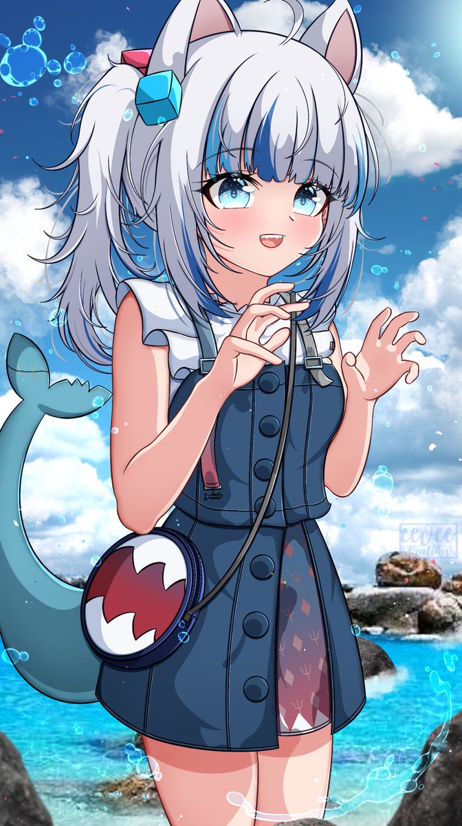 eeveestrations's tweet image. rawr! it’s gawr gura!! 🔱

#gawrt