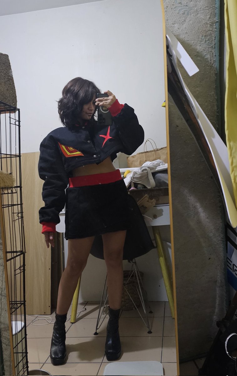 nyaaaaati's tweet photo. My KLK @animegearguru bomber jacket arriiiiived!!!! (You can zip it out I to a cropped jacket!!) https://t.co/UksGkcjAYI