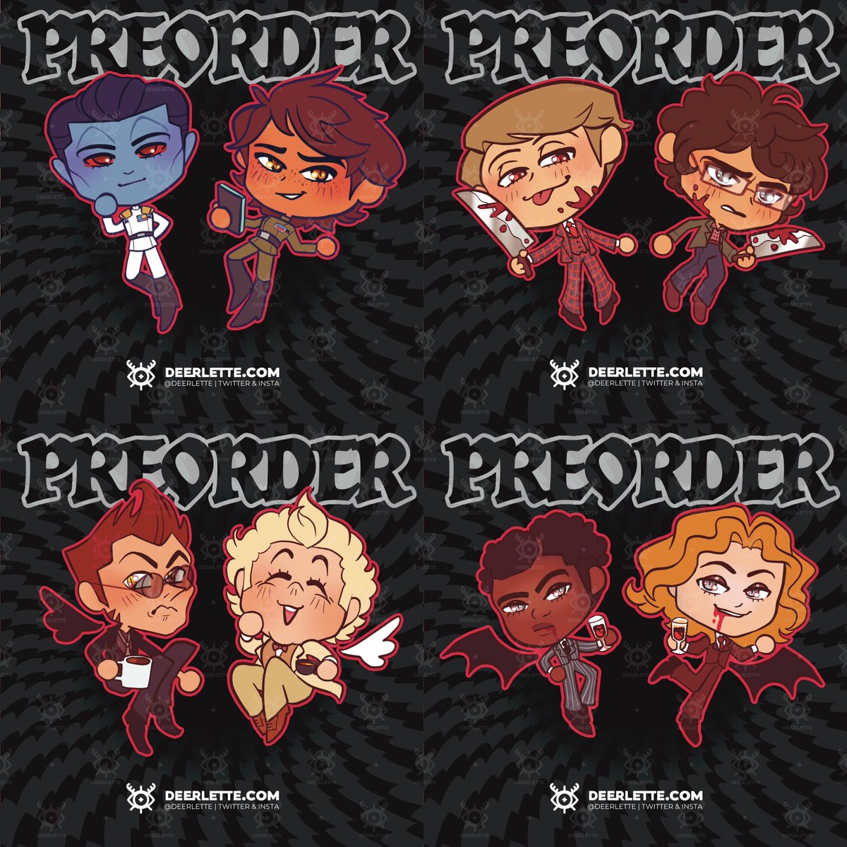 deerlette's tweet photo. I have a big pre0rder campaign open right now on my et sy!! Today’s the last day for the july restock so if u want to reserve anything instead of betting on AnimeFest dallas then ur chance is now 🕺✨ https://t.co/3Obog1M0fV